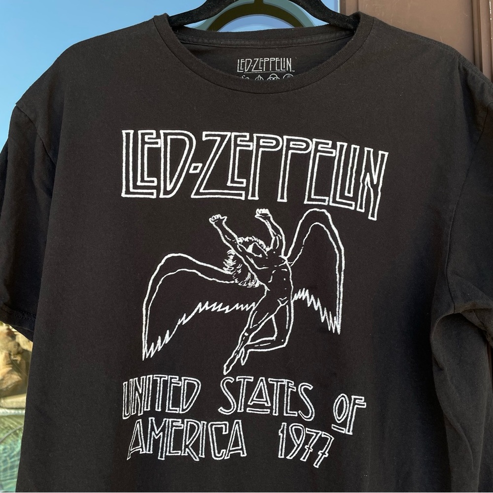 Led Zeppelin Swan Song Black Graphic T-Shirt XL